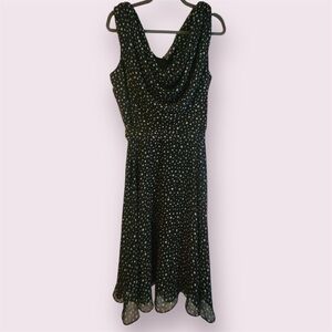 MSK Black Ruffled Tiered Cowl Neck Sundress